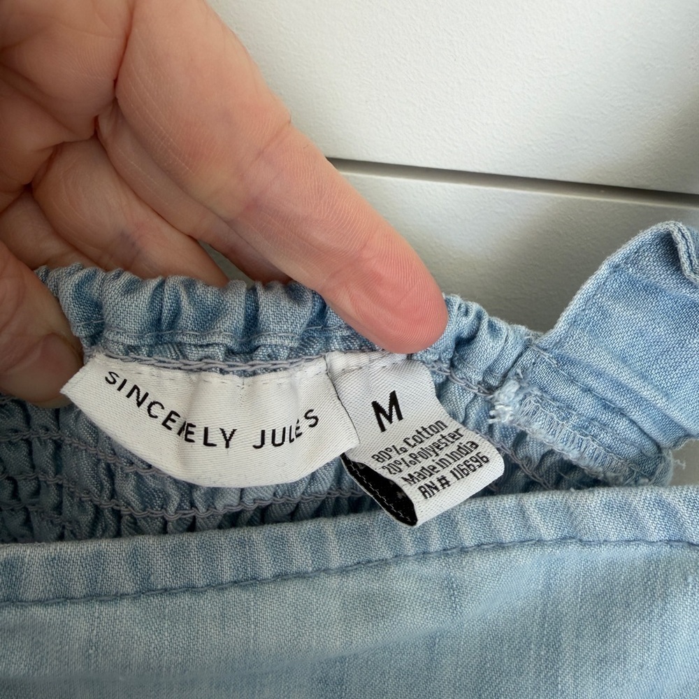 Sincerely Jules Light Blue Denim Skort/Dress MEDIUM - Picture 4 of 6